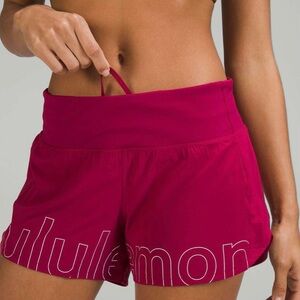 NWOT Lululemon Speed Up Mid-Rise Lined Short 4" *Graphic